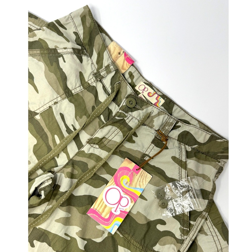 Op Ocean Pacific Camo Crop Cargo Pants Womens 5 Olive Camouflage Capris